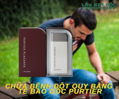 CHỮA BỆNH VÀ PHÒNG CHỐNG ĐỘT QUỴ  BẰNG TẾ BÀO GỐC PURTIER  PLACENTA - 2 LIỆU TRÌNH 14 HỘP