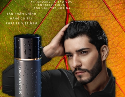 Xịt Khoáng Tế bào Gốc CONSCIENTIOUS for Him Trẻ Hoá Da, Căng Da Trong 4 Phút - Hộp 2 chai 